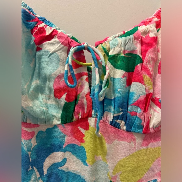 Old Navy Fit & Flare Floral Smocked Midi Cami Dress- Size Small - Picture 3 of 5